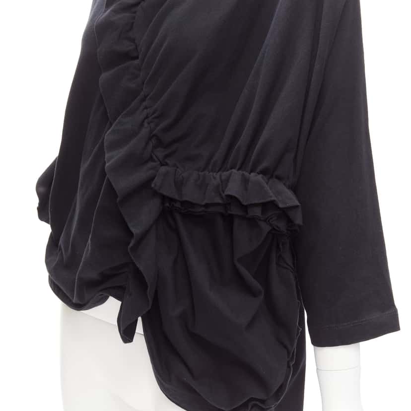 Marni Ruffle Sleeve Top Black Cotton Never worn - Back View