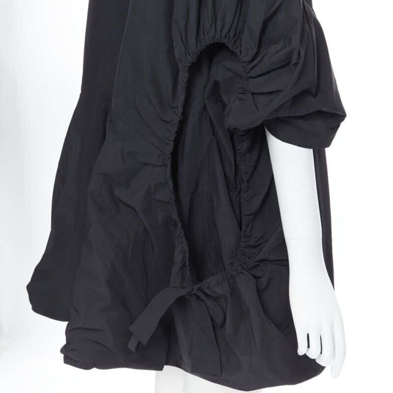Yves Saint Laurent Black Nylon Cocoon Coat Black Polyester Very good condition - Back View