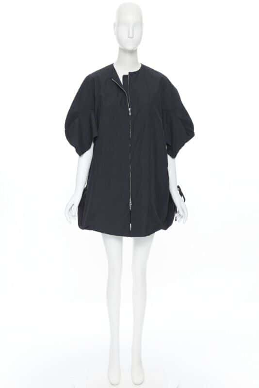 Yves Saint Laurent Black Nylon Cocoon Coat Black Polyester Very good condition - Inside View