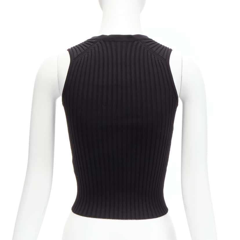Chanel CC Logo Cropped Vest Black Never worn - Box View