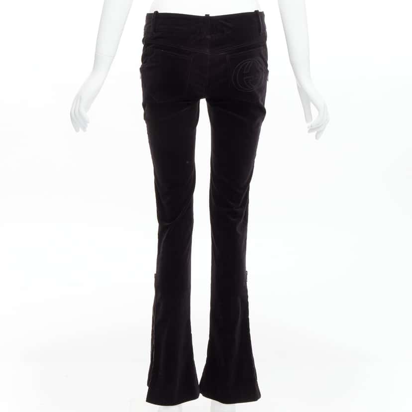 Gucci Trimmed Joggers Black Velvet Good condition - Box View