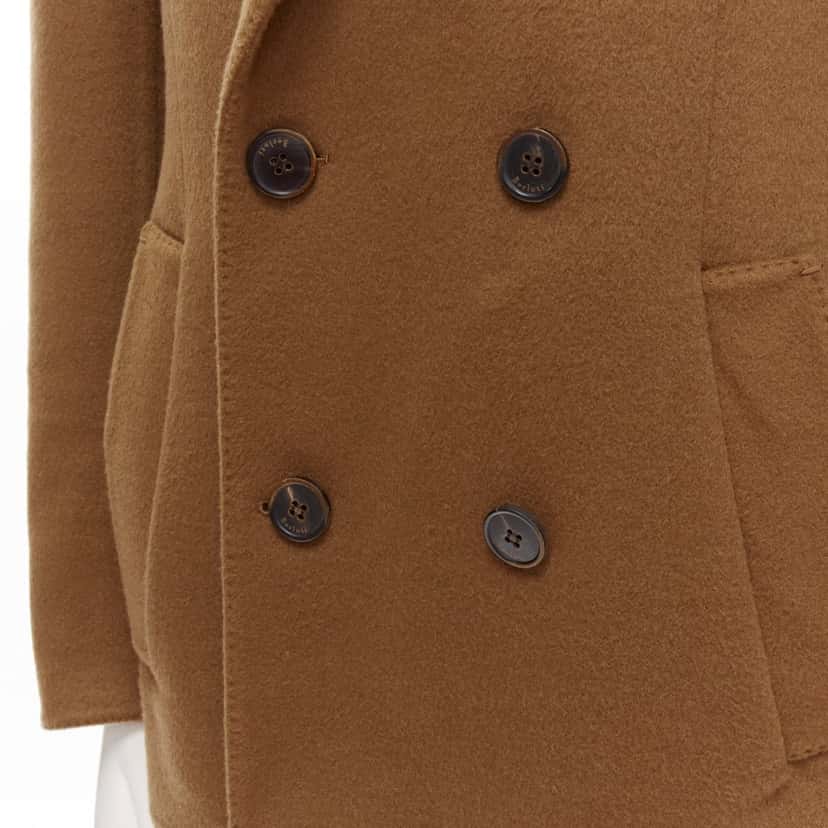 Berluti Cashmere Double-Breasted Jacket Brown Cashmere Never worn - Back View