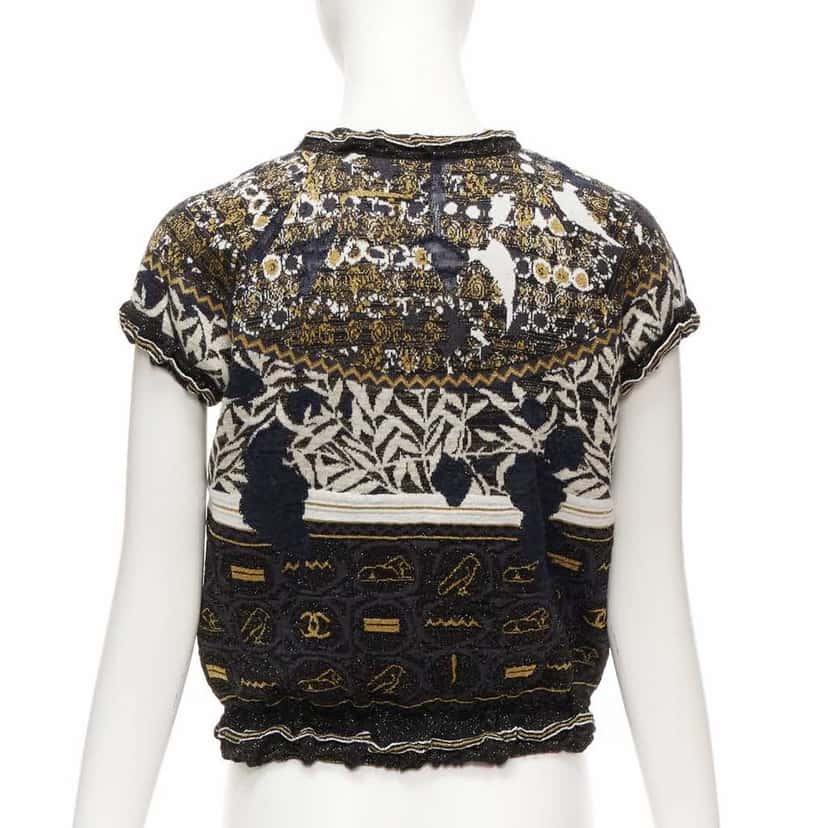 Chanel Egyptian CC Sweater Black Cotton Never worn - Box View
