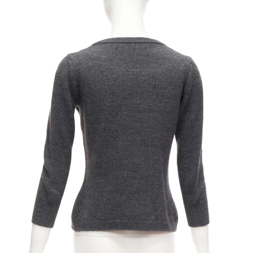 Dolce & Gabbana Baroque Charm Cardigan Grey Polyester Very good condition - Box View