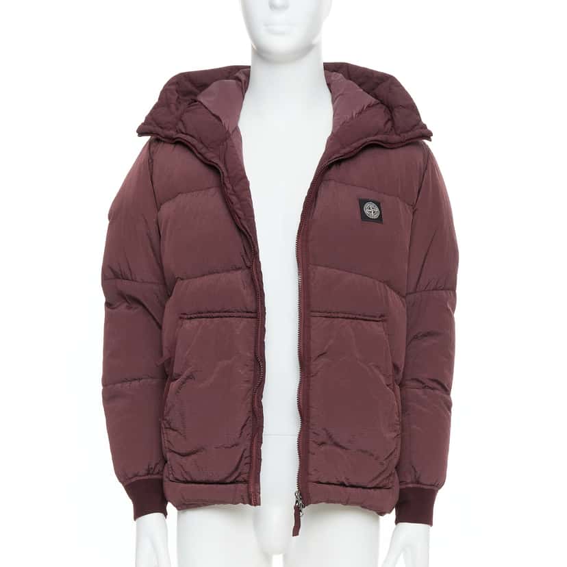 Stone Island Purple Down Puffer Jacket Purple Never worn - Front View