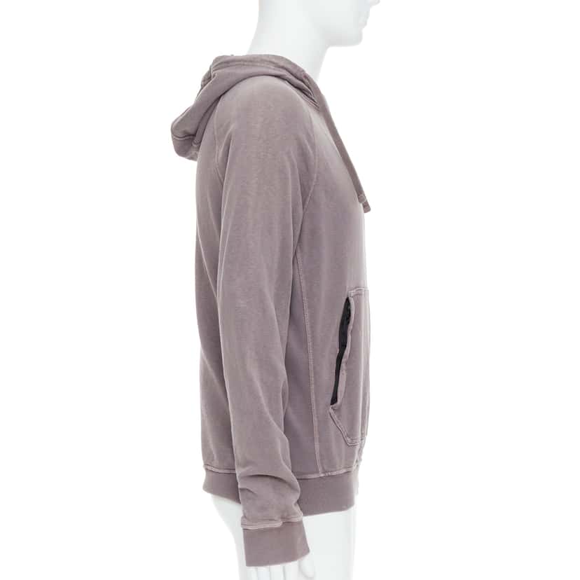 Stone Island Washed Cotton Hoodie Purple Cotton Never worn - Model View