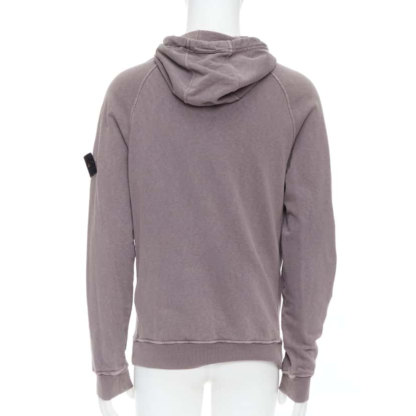 Stone Island Washed Cotton Hoodie Purple Cotton Never worn - Box View