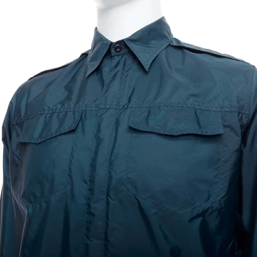 Prada Nylon Zip Shirt Blue Never worn - Back View
