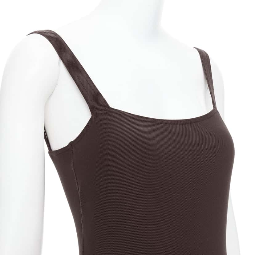 Hermès Brown Twill Bodysuit Brown Polyamide Very good condition - Back View
