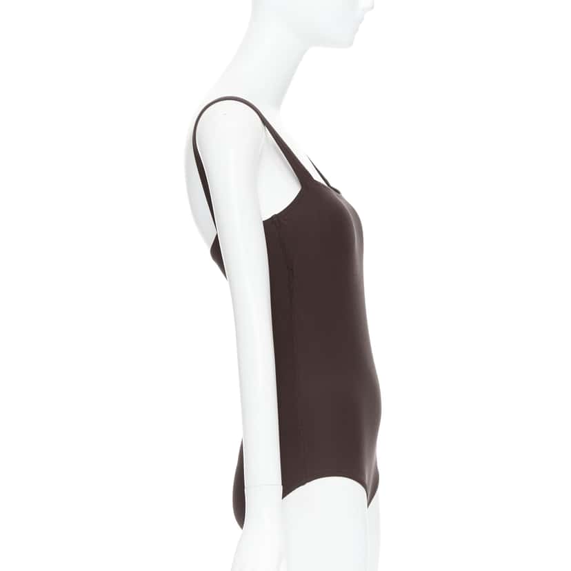 Hermès Brown Twill Bodysuit Brown Polyamide Very good condition - Model View