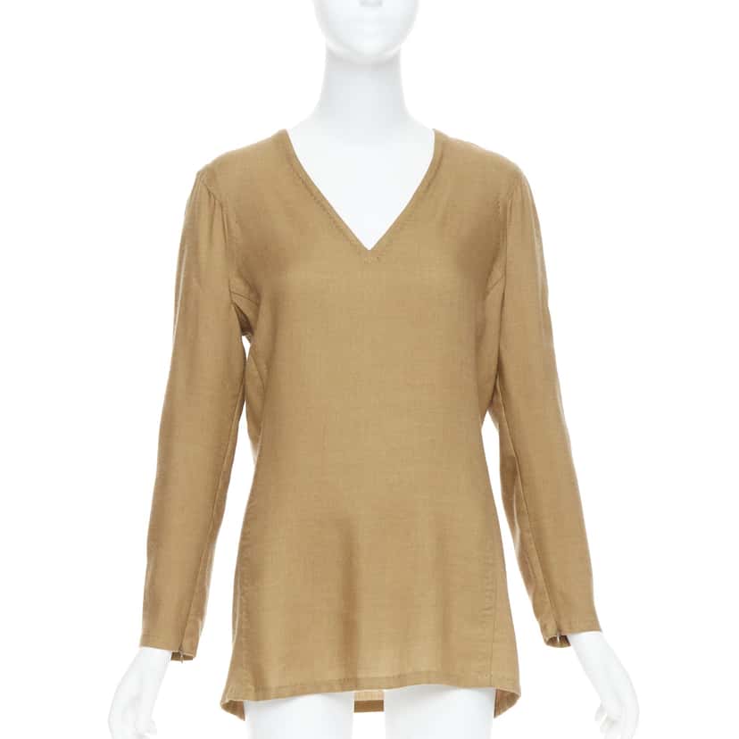 Gianfranco Ferré Cashmere Silk Tunic Brown Cashmere Very good condition - Front View