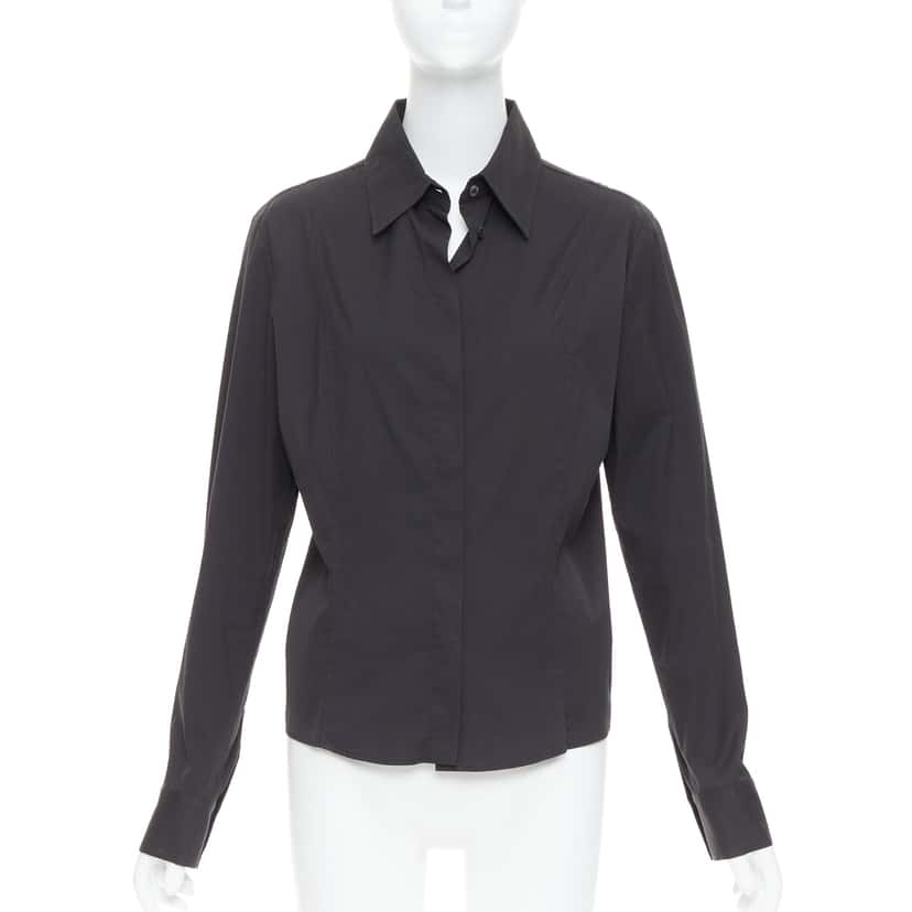Gucci Slim Fit Panel Shirt Black Cotton Very good condition - Front View