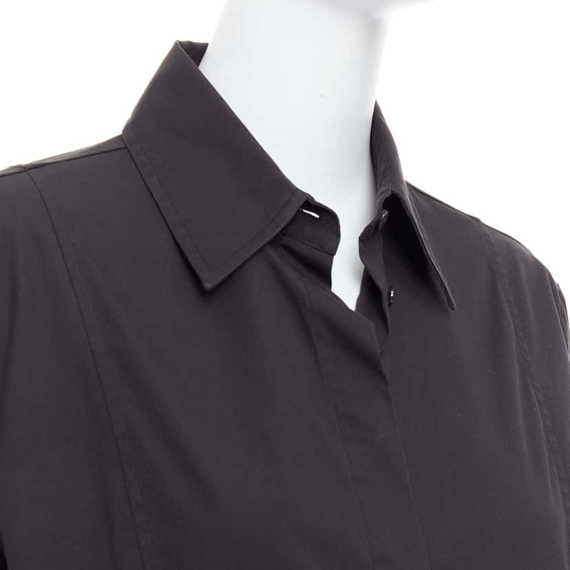 Gucci Slim Fit Panel Shirt Black Cotton Very good condition - Back View
