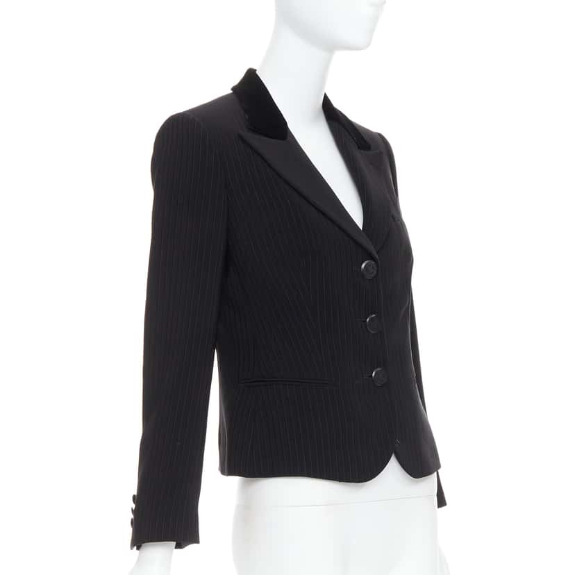 Giorgio Armani Peak Lapel Blazer Black Very good condition - Model View
