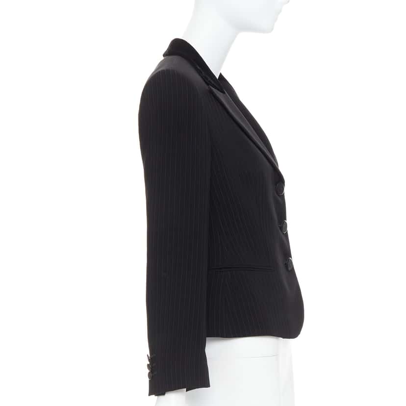 Giorgio Armani Peak Lapel Blazer Black Very good condition - Box View