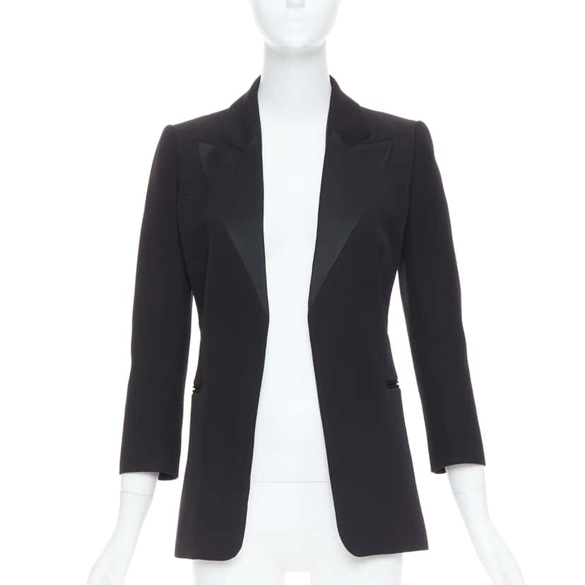 Lanvin Geometric Blazer Black Wool Very good condition - Front View