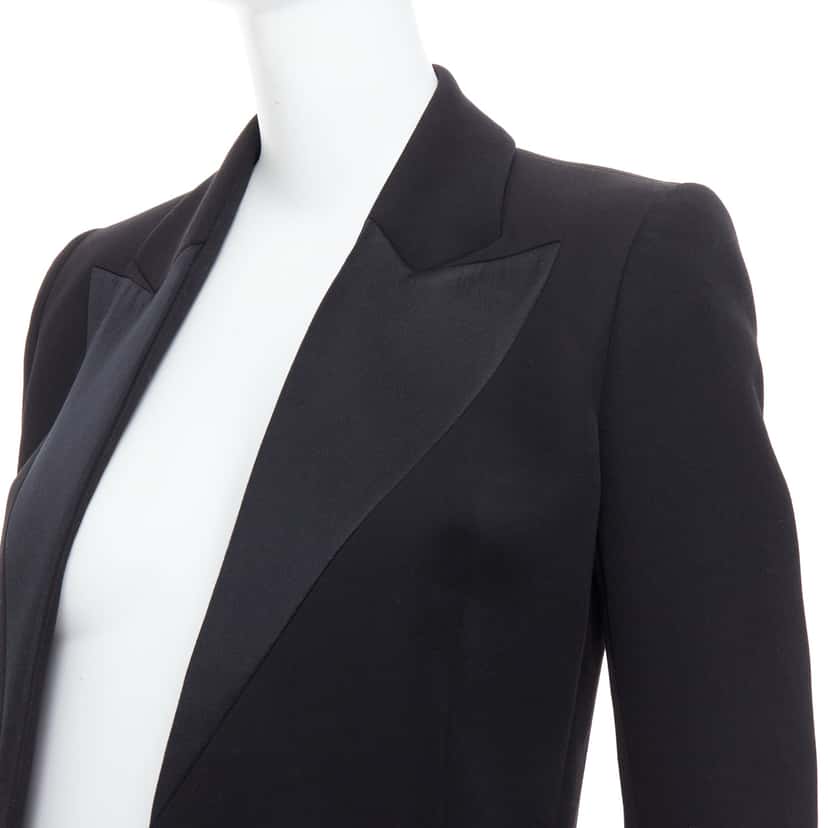 Lanvin Geometric Blazer Black Wool Very good condition - Back View
