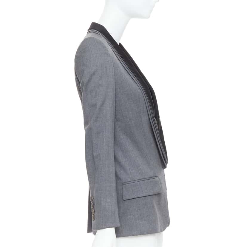 Stella Mccartney Linen Light Blazer Grey Wool Very good condition - Box View