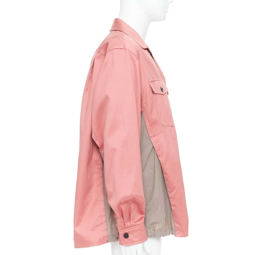Sacai Safari Boxy Shirt Pink Cotton Very good condition - Model View