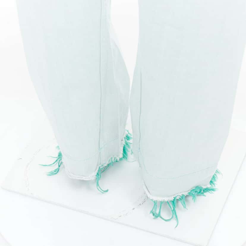 Jil Sander Yellow Belted Pants Green Cotton Very good condition - Back View