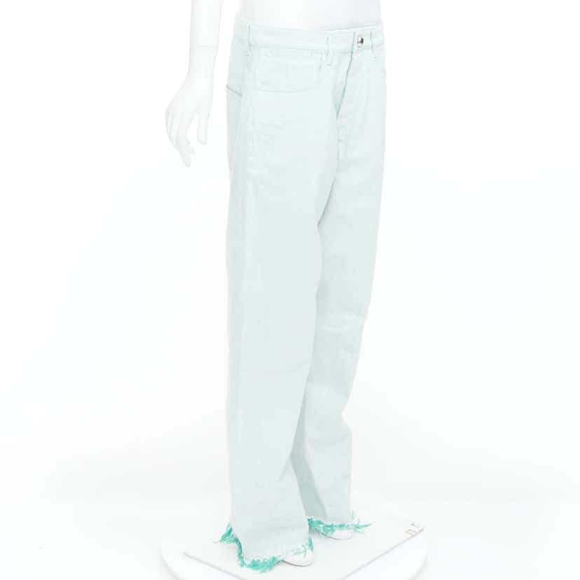 Jil Sander Yellow Belted Pants Green Cotton Very good condition - Inside View