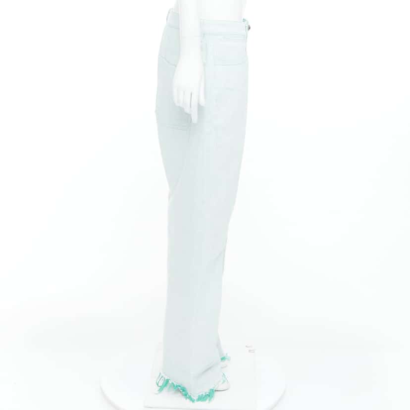 Jil Sander Yellow Belted Pants Green Cotton Very good condition - Model View
