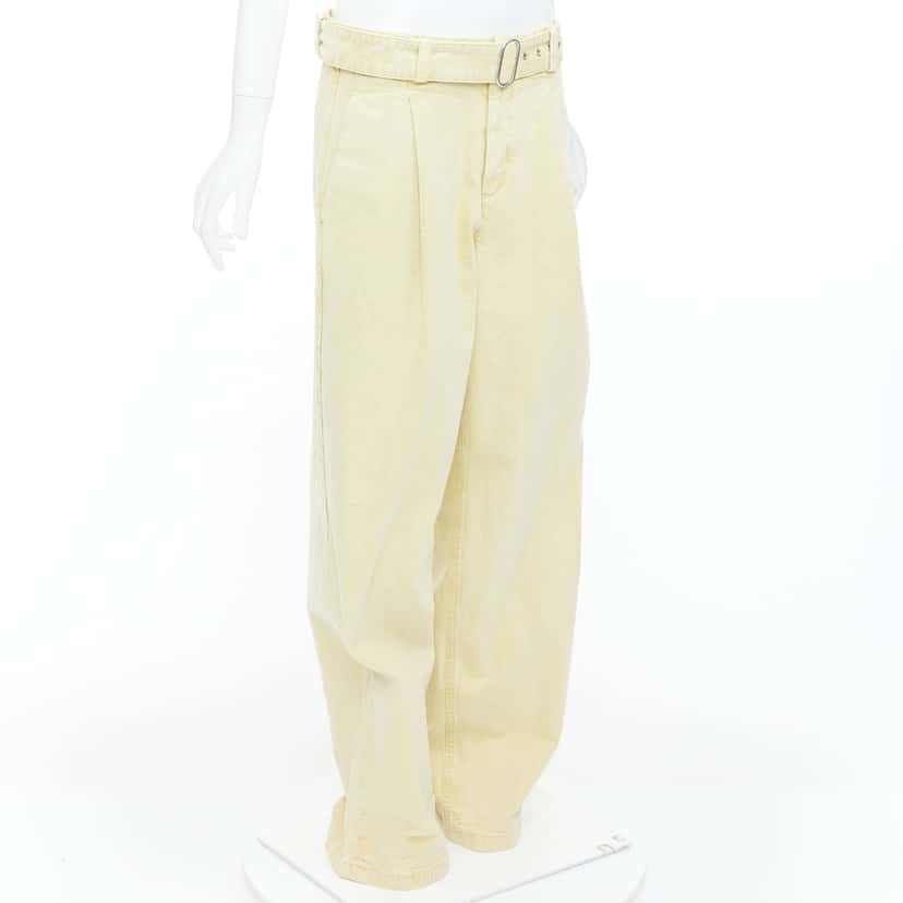 Jil Sander Trim Jogger Pants Yellow Cotton Very good condition - Inside View