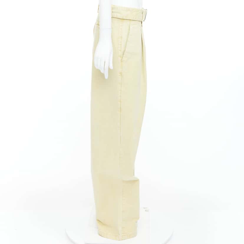 Jil Sander Trim Jogger Pants Yellow Cotton Very good condition - Model View