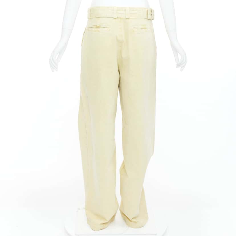 Jil Sander Trim Jogger Pants Yellow Cotton Very good condition - Box View