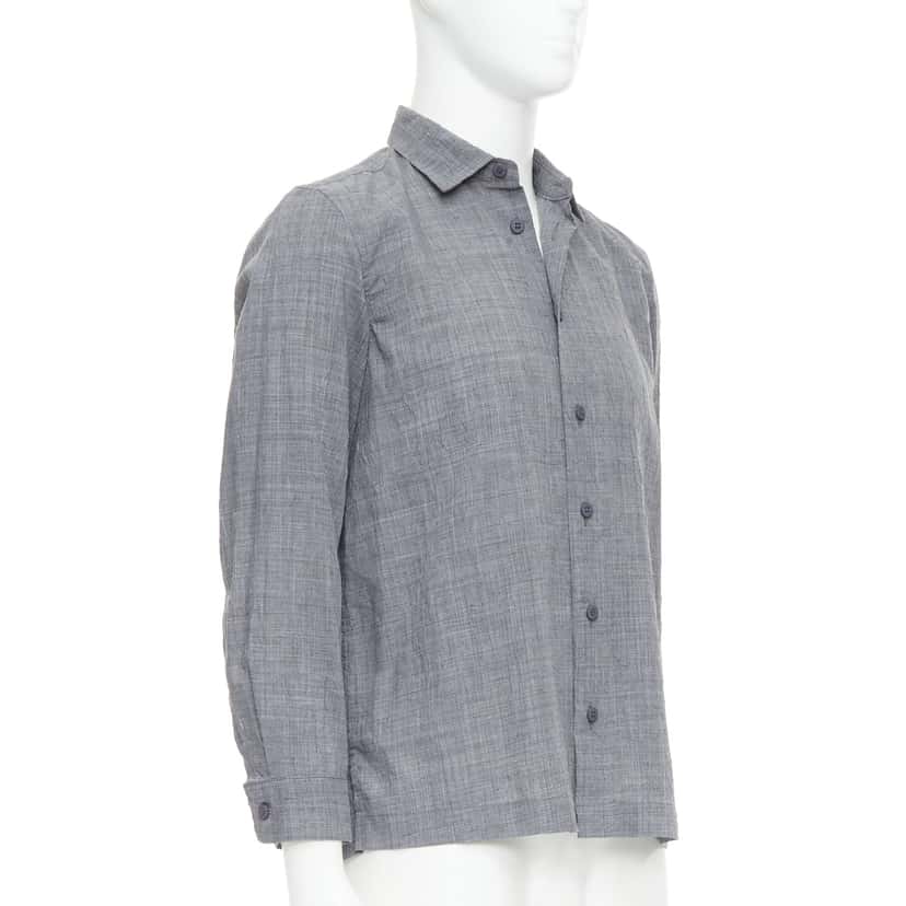 Issey Miyake Crinkled Shirt Top Grey Polyester Very good condition - Inside View