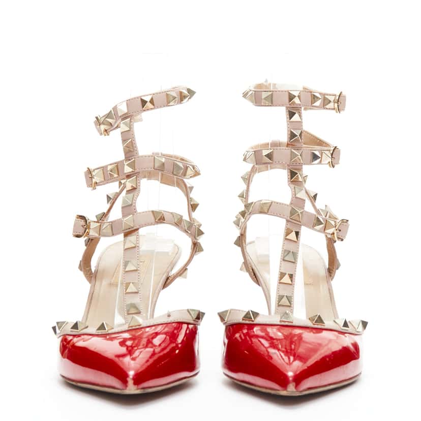 Valentino Garavani Rockstud Red Leather Fair condition - Inside View