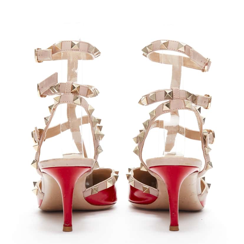 Valentino Garavani Rockstud Red Leather Fair condition - Box View
