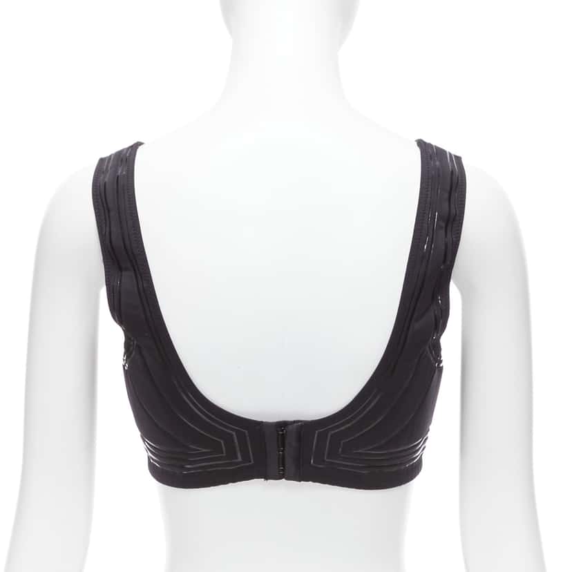 Fendi FF Logo Bra Top Black Polyamide Never worn - Box View