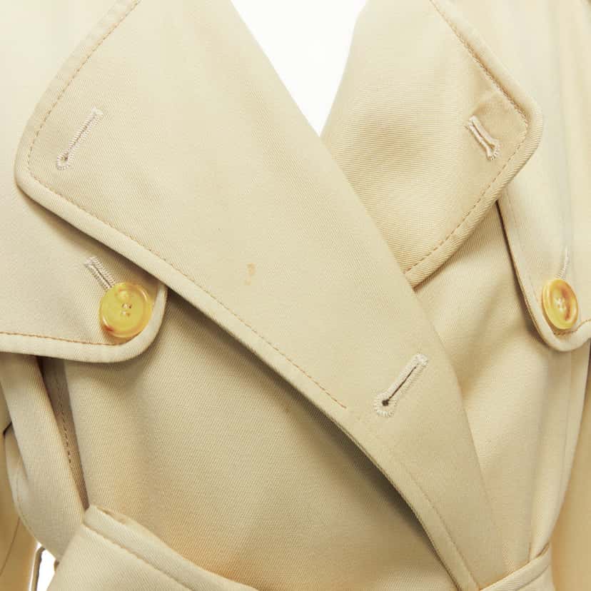 Gabriela Hearst Wool Silk Pleats Trench Beige Wool Very good condition - Back View