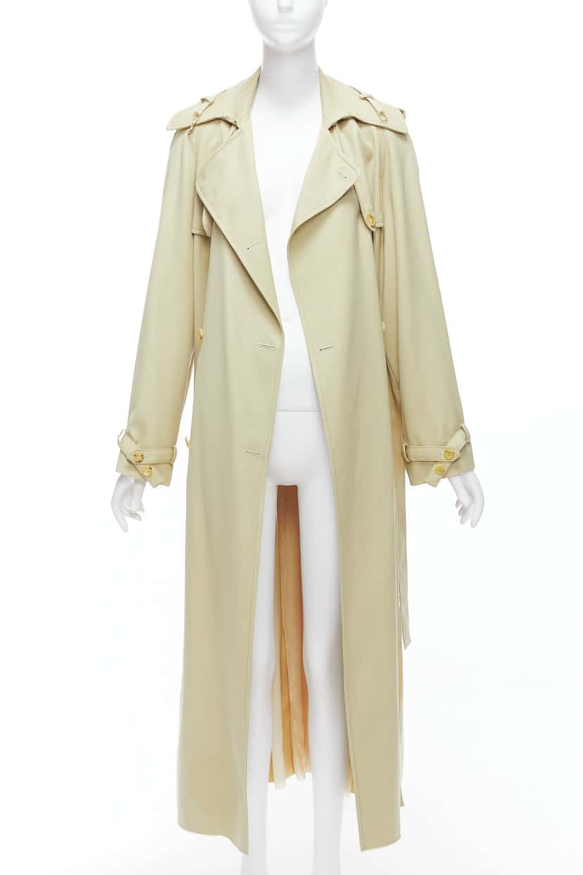 Gabriela Hearst Wool Silk Pleats Trench Beige Wool Very good condition - Inside View