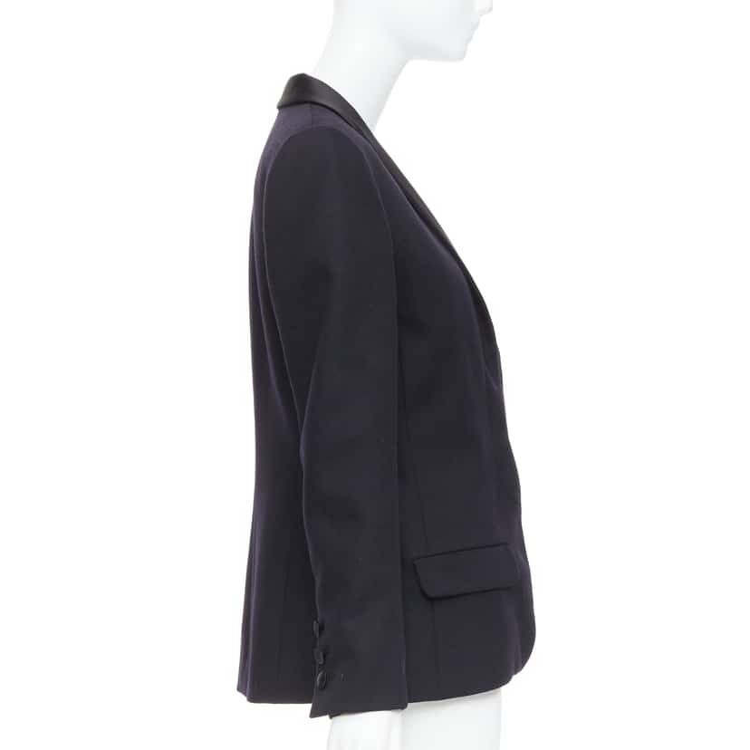 Chanel Wool Tuxedo Blazer Black Wool Never worn, with tag - Model View