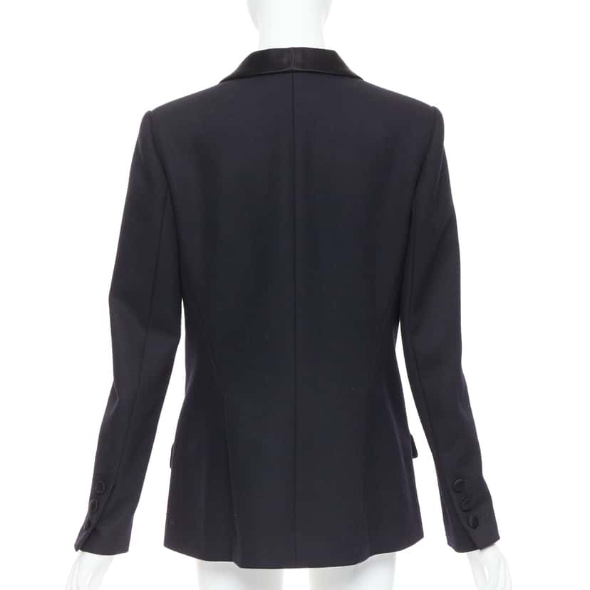 Chanel Wool Tuxedo Blazer Black Wool Never worn, with tag - Box View