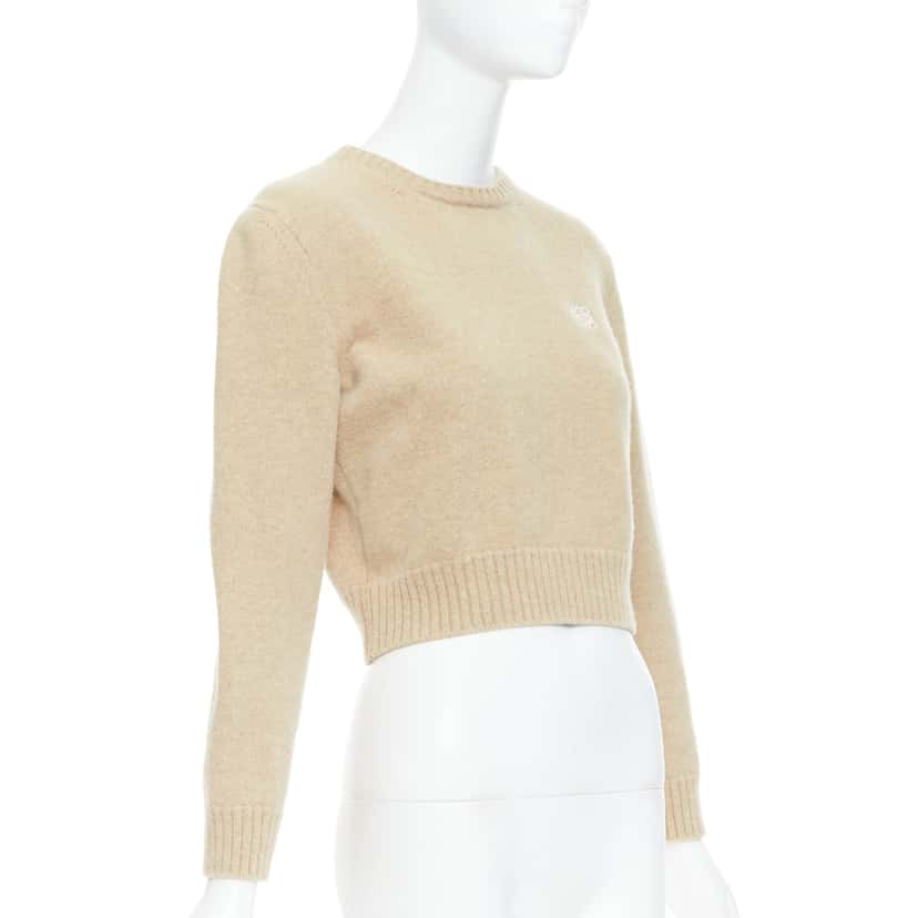 Loewe Anagram Crew Sweater Beige Wool Very good condition - Inside View