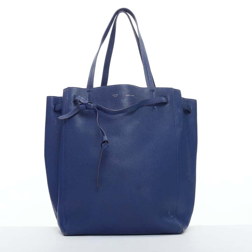 Celine Cabas Phantom Blue Leather Fair condition - Front View
