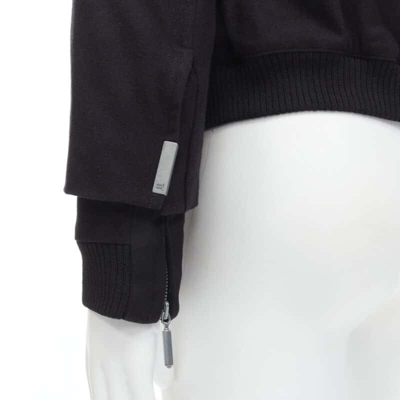 Balenciaga Black Wool Bomber Jacket Black Wool Never worn - Back View