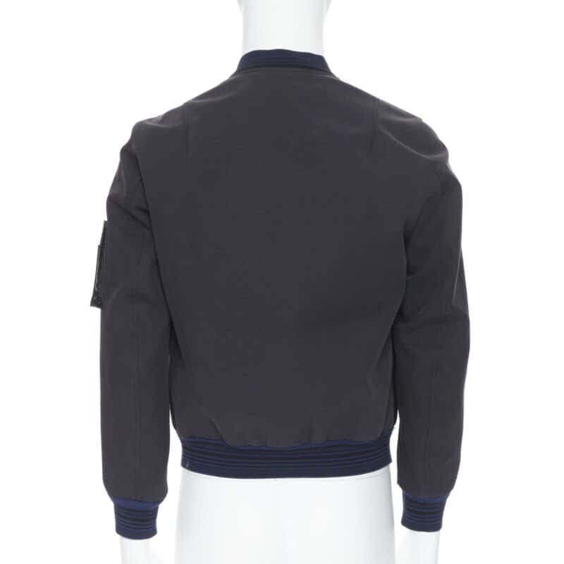 Lanvin Black Leather MA1 Bomber Black Leather Very good condition - Box View