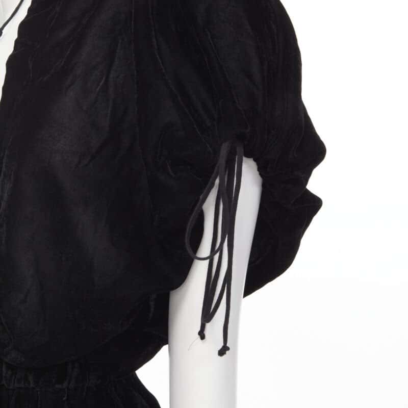 Comme Des Garcons Velvet Sash Skirt Black Velvet Very good condition - Back View