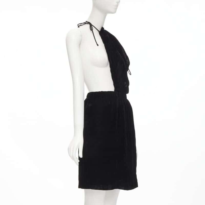 Comme Des Garcons Velvet Sash Skirt Black Velvet Very good condition - Inside View