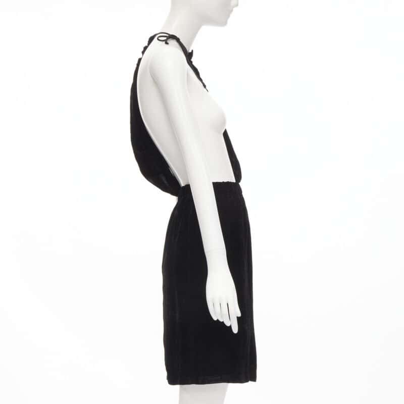 Comme Des Garcons Velvet Sash Skirt Black Velvet Very good condition - Model View