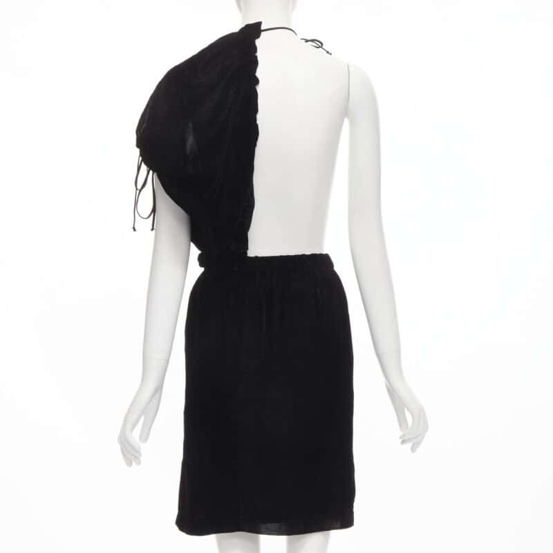Comme Des Garcons Velvet Sash Skirt Black Velvet Very good condition - Box View