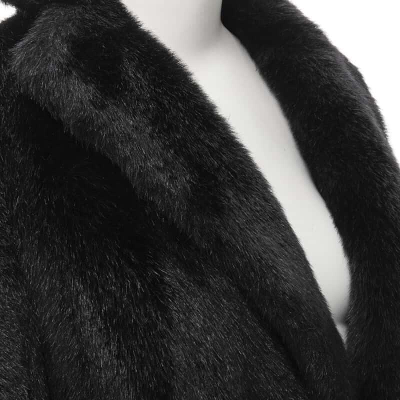 Junya Watanabe Faux Fur PVC Blazer Coat Black Polyester Never worn - Back View