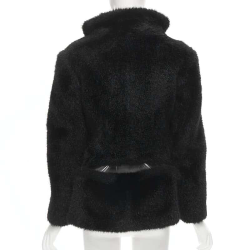 Junya Watanabe Faux Fur PVC Blazer Coat Black Polyester Never worn - Box View