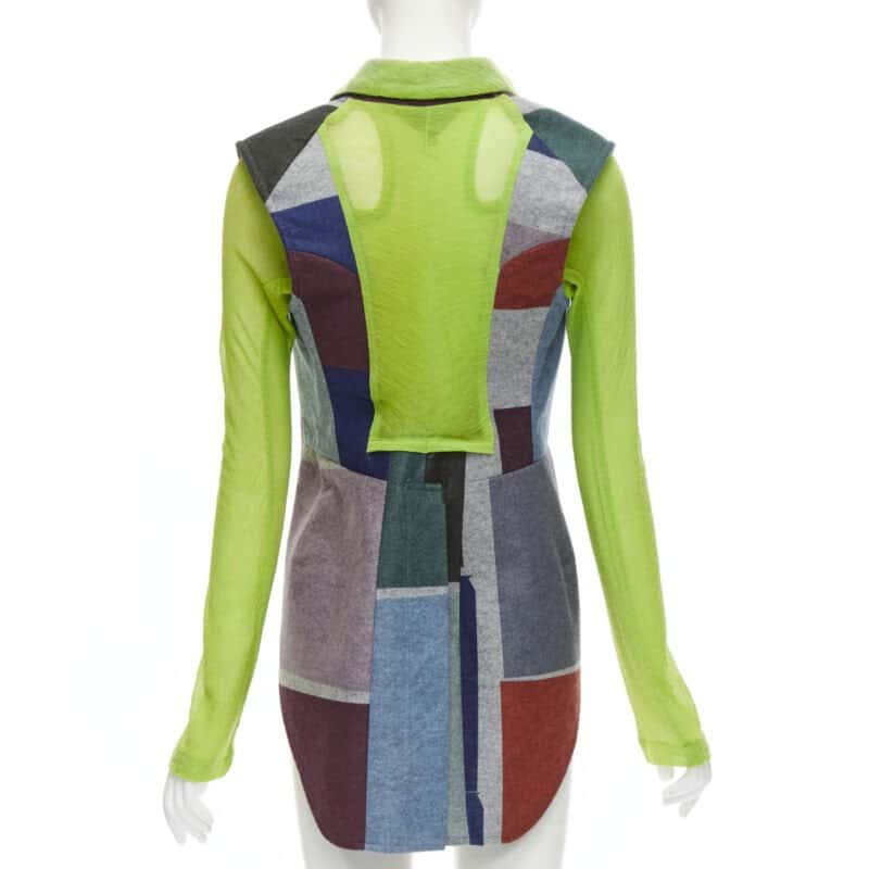 Comme Des Garcons Layered Vest Jacket MultiColor Wool Never worn - Box View