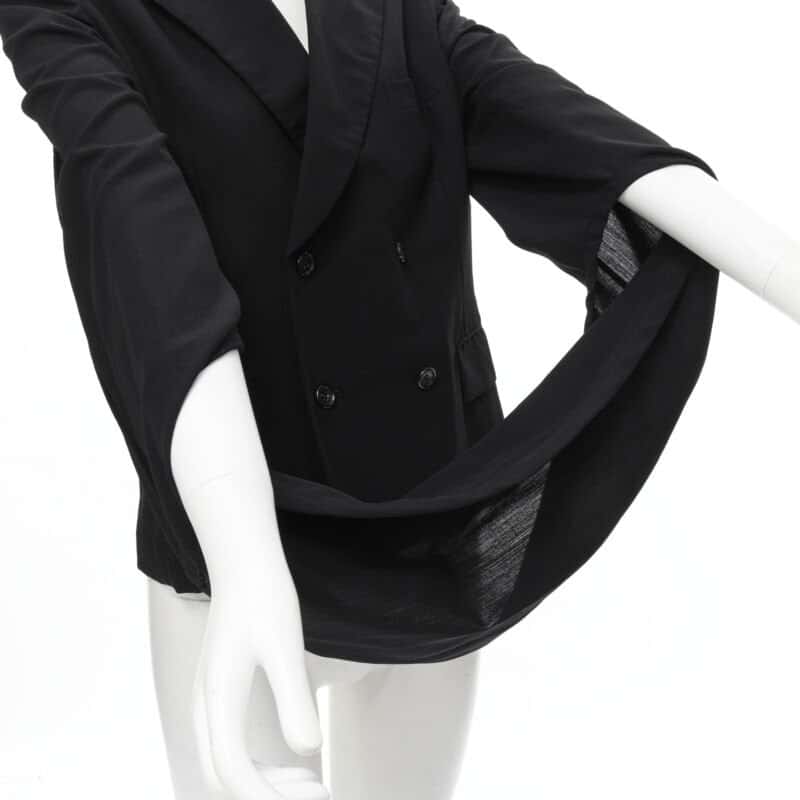 Comme Des Garcons Loop Sleeve Blazer Black Wool Never worn - Back View