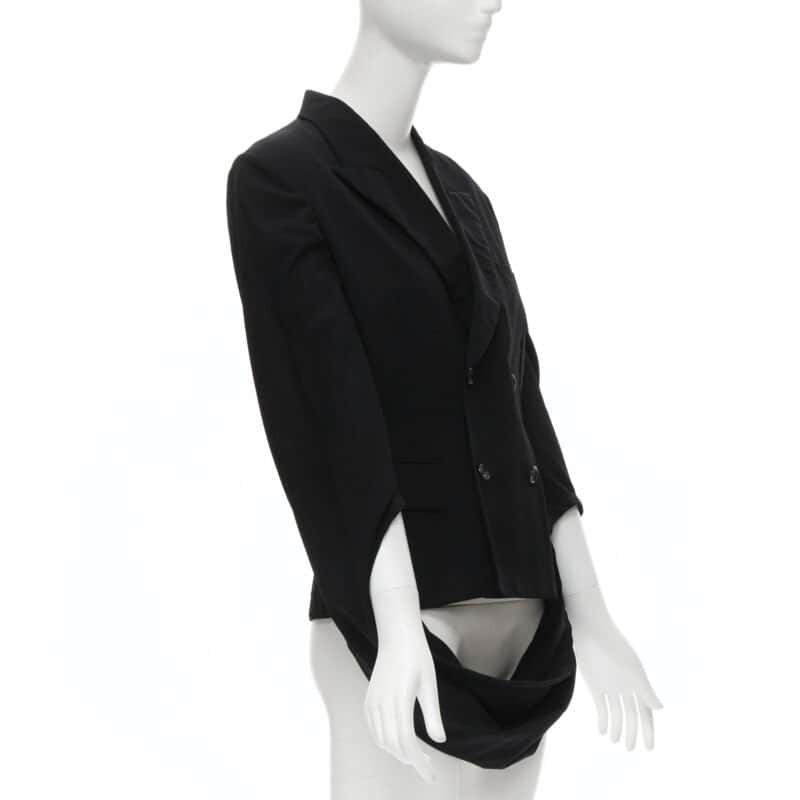 Comme Des Garcons Loop Sleeve Blazer Black Wool Never worn - Inside View